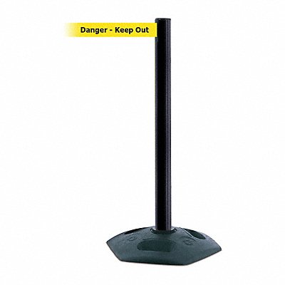 TENSABARRIER 88633STDNOYDXC D0033 Barrier Post with Belt PVC Black