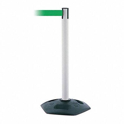 TENSABARRIER 88632STDNOG6XC D0032 Barrier Post with Belt 7-1/2 ft L Green