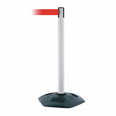 TENSABARRIER 88632STDNOR5XC D0032 Barrier Post with Belt 7-1/2 ft L Red