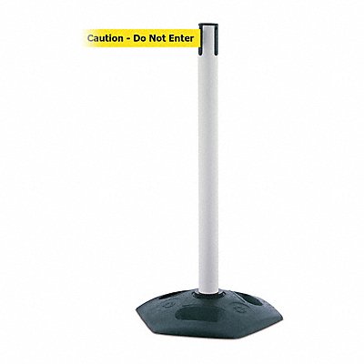 TENSABARRIER 88632STDNOYAXC D0033 Barrier Post with Belt PVC White