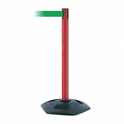 TENSABARRIER 88621STDNOG6XC D0032 Barrier Post with Belt 7-1/2 ft L Green