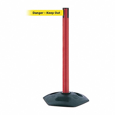 TENSABARRIER 88621STDNOYDXC D0033 Barrier Post with Belt PVC Red