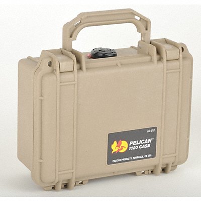 PELICAN 1120 E9265 Protective Case 2 15/16 in DblThrw Desert Tan