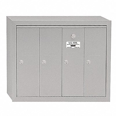 SALSBURY INDUSTRIES 3504ASU Vertical Mailbox 4 Doors Alum