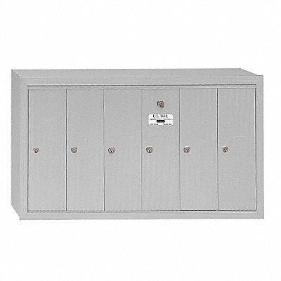 SALSBURY INDUSTRIES 3506ASU Vertical Mailbox 6 Doors Alum