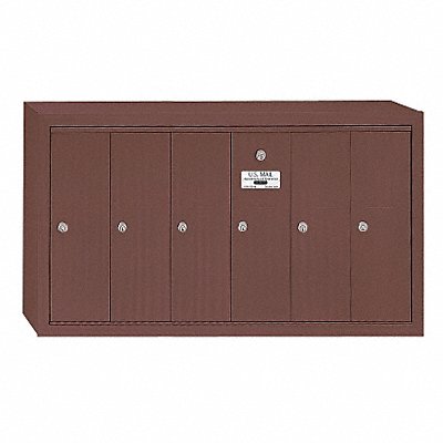SALSBURY INDUSTRIES 3506ZSU Vertical Mailbox 6 Doors Bronze