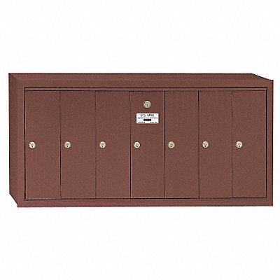 SALSBURY INDUSTRIES 3507ZSU Vertical Mailbox 7 Doors Bronze