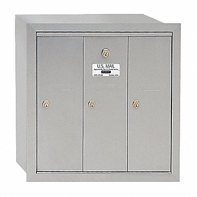 SALSBURY INDUSTRIES 3503ARU Vertical Mailbox 3 Doors Alum