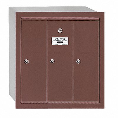 SALSBURY INDUSTRIES 3503ZRU Vertical Mailbox 3 Doors Bronze