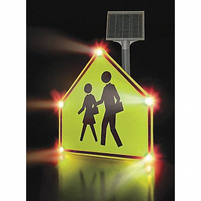 TAPCO 2180S00037 LED School Zone Sign Aluminum 30 x 30