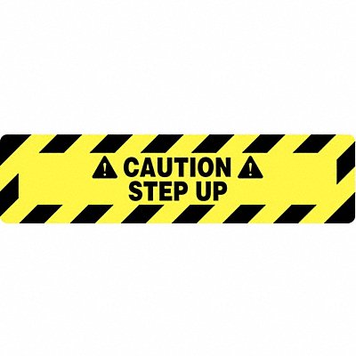 GRAINGER 3YRU8 Floor Sign Black/Yellow 24 in x 6 in