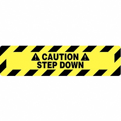GRAINGER 3YRW3 Floor Sign Black/Yellow 24 in x 6 in