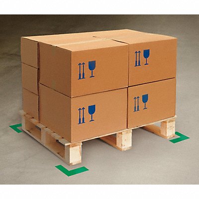 MIGHTY LINE ANGLEG K3730 Floor Tape Green 2 inx6 in L PK100
