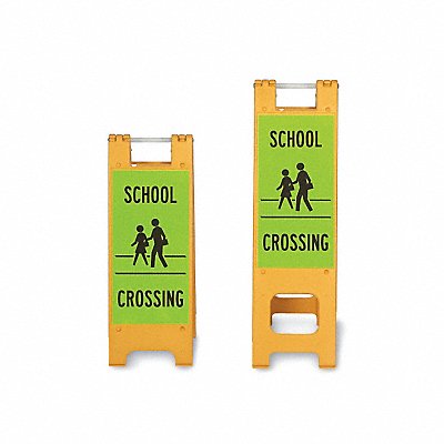 GRAINGER 150YHLGDGSC School Zone Sign 45 x 13 Green Yellow