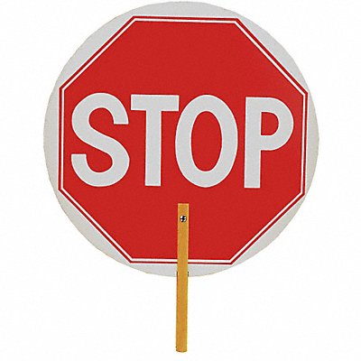 GRAINGER STSL Paddle Sign 18 in W Stop/Slow