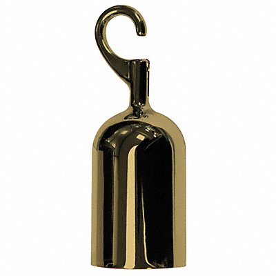 LAWRENCE METAL ROPEENDHOOK2P Post Rope Hook End Polished Brass