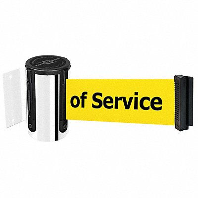 TENSABARRIER 896STD1PMAXNOYEXC D0097 Belt Barrier Chrome Belt Color Yellow