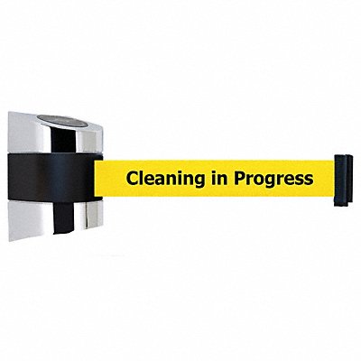 TENSABARRIER 89715S1PNOYCXC D0102 Belt Barrier Chrome Belt Color Yellow