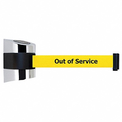 TENSABARRIER 89715S1PNOYEXC D0102 Belt Barrier Chrome Belt Color Yellow