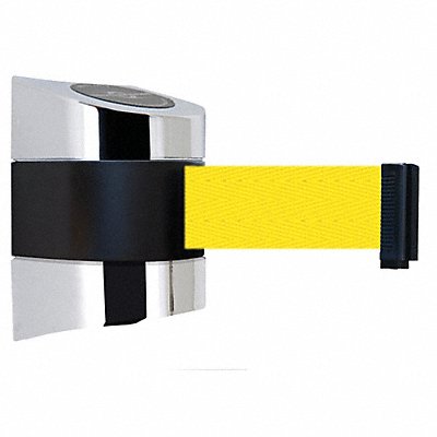TENSABARRIER 89724S1PNOY5XC D0114 Belt Barrier Chrome Belt Color Yellow