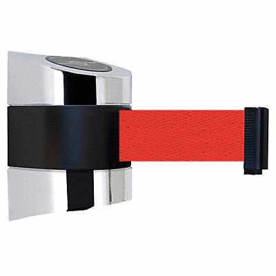 TENSABARRIER 89724S1PNOR5XC D0114 Belt Barrier Chrome Belt Color Red