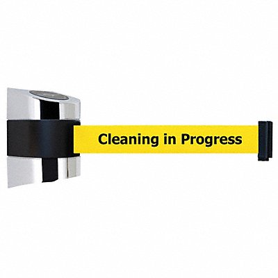 TENSABARRIER 89724S1PNOYCXC D0115 Belt Barrier Chrome Belt Color Yellow