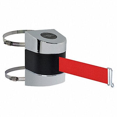 TENSABARRIER 89715C1PNOR5XA D0107 Belt Barrier Chrome Belt Color Red