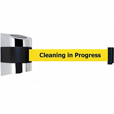 TENSABARRIER 89730S1PNOYCXC D0128 Belt Barrier Chrome Belt Color Yellow