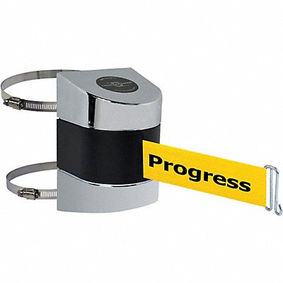 TENSABARRIER 89730C1PNOYCXA D0135 Belt Barrier Chrome Belt Color Yellow