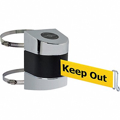 TENSABARRIER 89730C1PNOYDXA D0135 Belt Barrier Chrome Belt Color Yellow