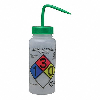 SP SCIENCEWARE F116460612 Wash Btl Std 16 oz Ethyl Acetate Grn PK6