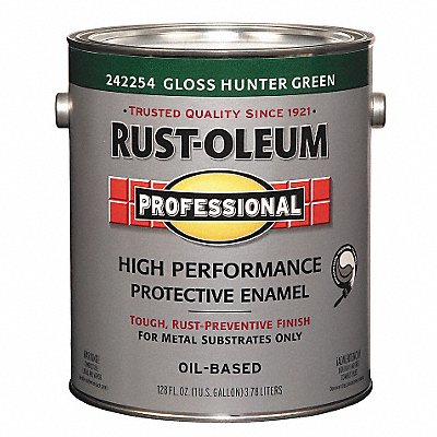 RUST-OLEUM 242254 Alkyd Enamel Hunter GreenGloss 1gal