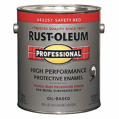 RUST-OLEUM 242257 Alkyd EnamelSafeRedGloss 1gal