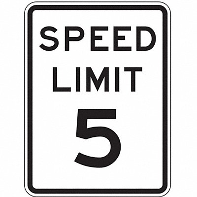 LYLE R21518HA D9765 Speed Limit 5 Traffic Sign 24 x 18