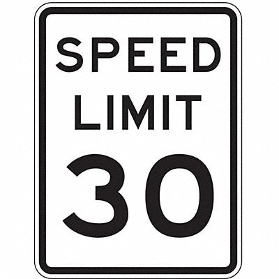 LYLE R213018HA Speed Limit 30 Traffic Sign 24 x 18
