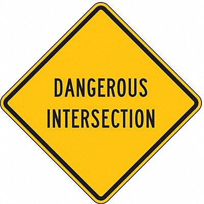 LYLE LW42130HA Dangerous Intersection Sign 30 x 30