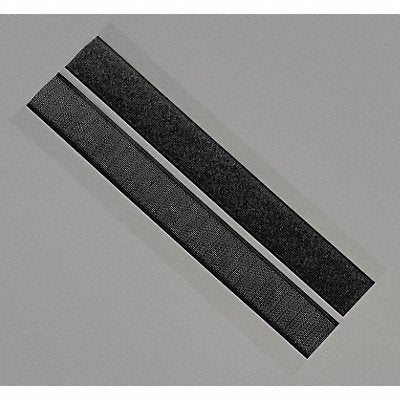 GRAINGER 16U744 Hook and Loop 1x6 In Black PK150