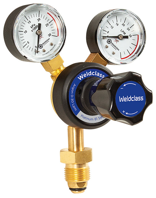 Weldclass 4-AR1 Regulator Argon PLATINUM Twin-Guage 0-28 LPM