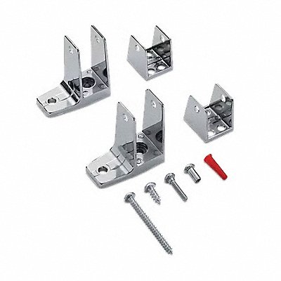 ASI GLOBAL PARTITIONS 408515010 Panel Bracket Zinc Bright