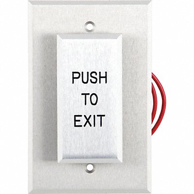 DORTRONICS W5286P25xE1 Push to Exit Button 24VDC Silver Button