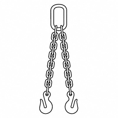 GRAINGER 200001548 Chain Sling 3/8 in Size G80 5 ft L DOG