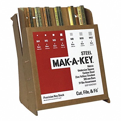 MAK-A-KEY DISPKSMZY031OV Key Stock Assortment Steel 31 pieces