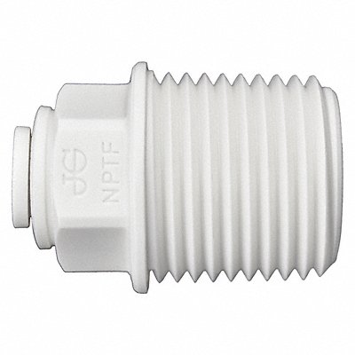JOHN GUEST PP010824W Male Connector White 1/4 Tube PK10