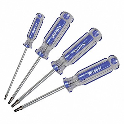 WESTWARD 401K86 Mag Tip Screwdriver Set NmPcs4