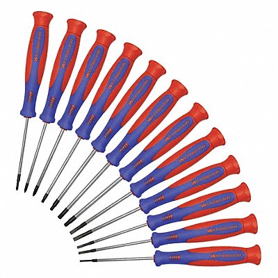WESTWARD 401L47 Precision Tip Screwdriver Set NmPcs12