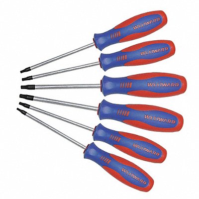 WESTWARD 401L78 Mag Tip Screwdriver Set NmPcs6
