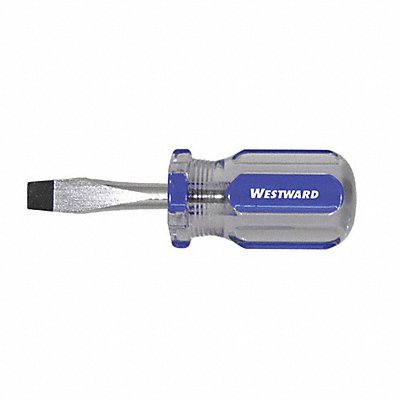 WESTWARD 401L99 Slotted Screwdriver 1/4 in