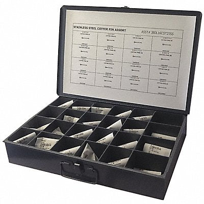 GRAINGER JBDL16COT25SS Pin Assortment 16 Sizes 1125 pcs.