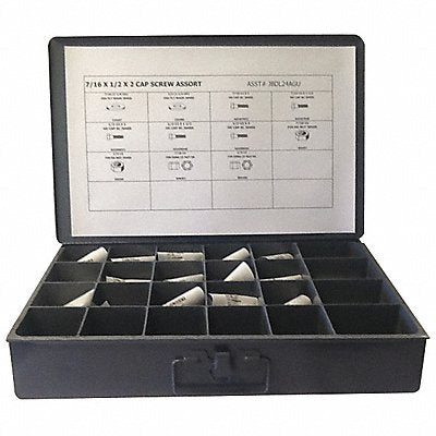 GRAINGER JBDL24AGU HexHeadCap Screw Assortment No ofPieces 235