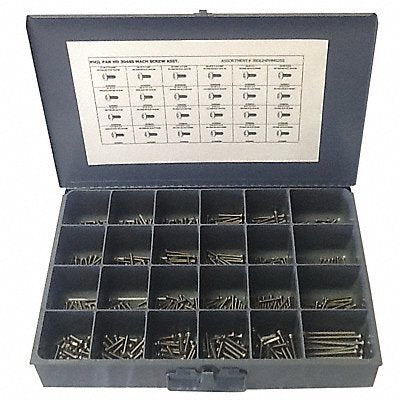 GRAINGER JBDL24PHMS25S Screw Assortment 600 pcs. 3/4 to 3 L
